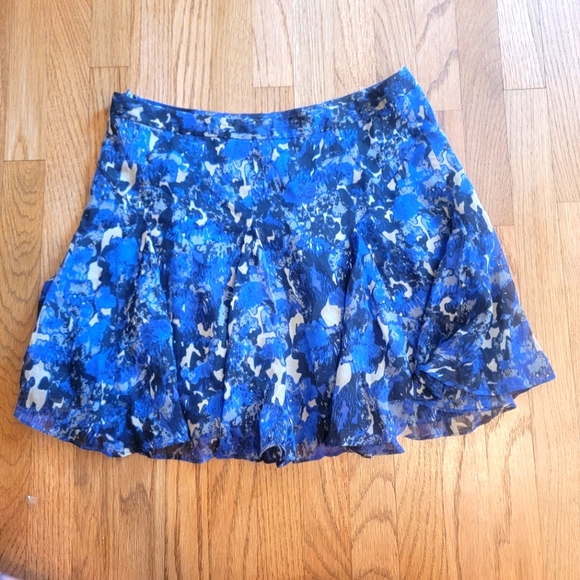 Charlotte Ronson Abstract Silk Flowy Skirt - Picture 2 of 11
